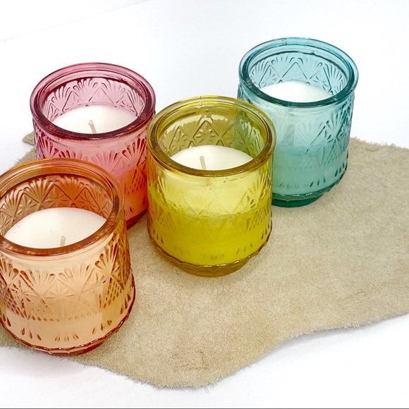 Accents Set Of 4 Bohemian Glass Votive Candles Poshmark
